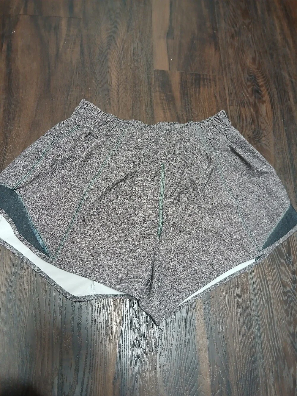 lululemon athletica Gray Heather Athletic Shorts with Built-In Liner
